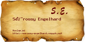 Sárossy Engelhard névjegykártya